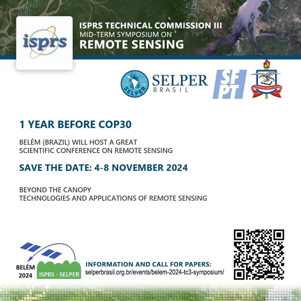 Save the date, ISPRS Remote Sensing Symposium on November 4-8.
